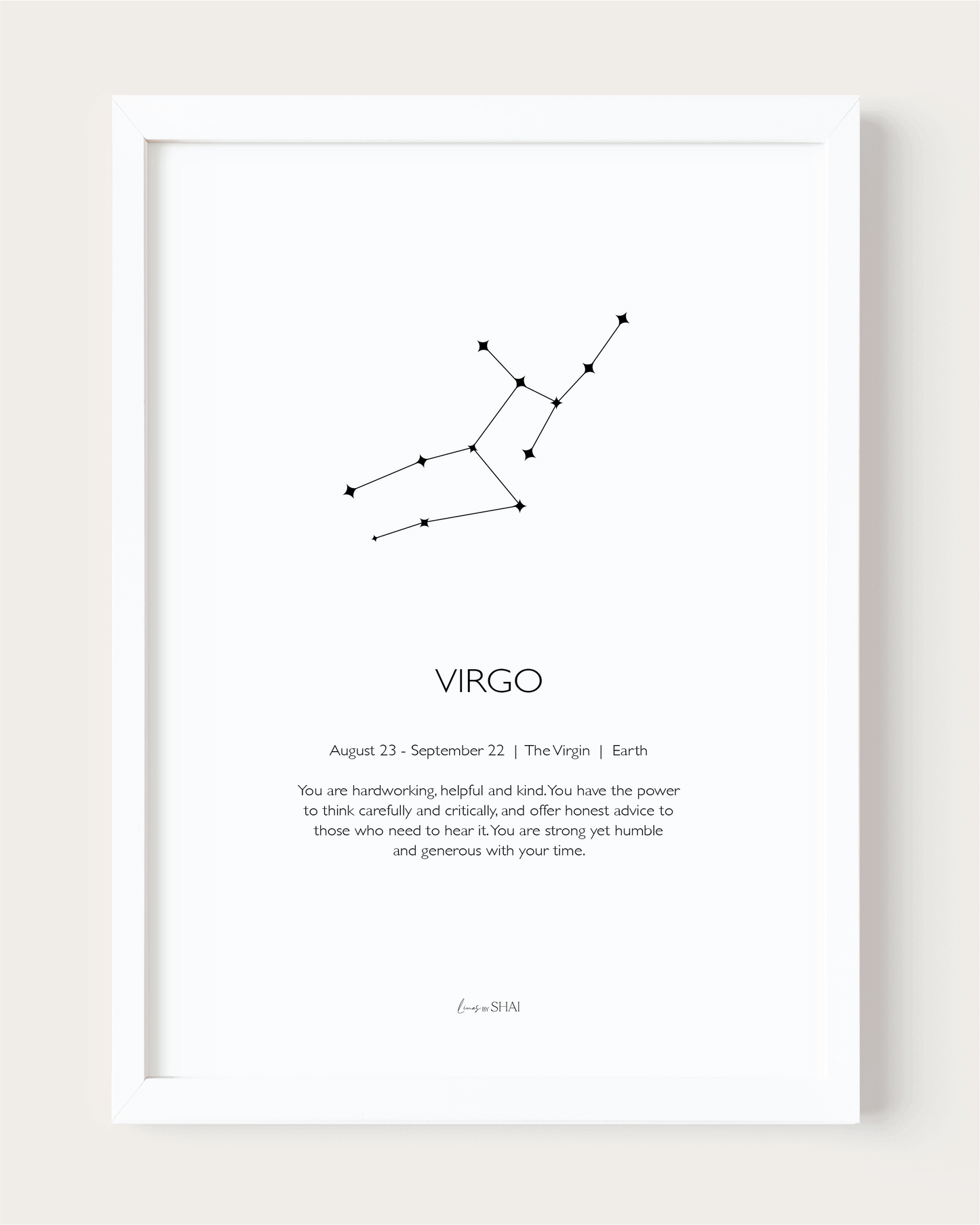 Digital Constellation Zodiac Print