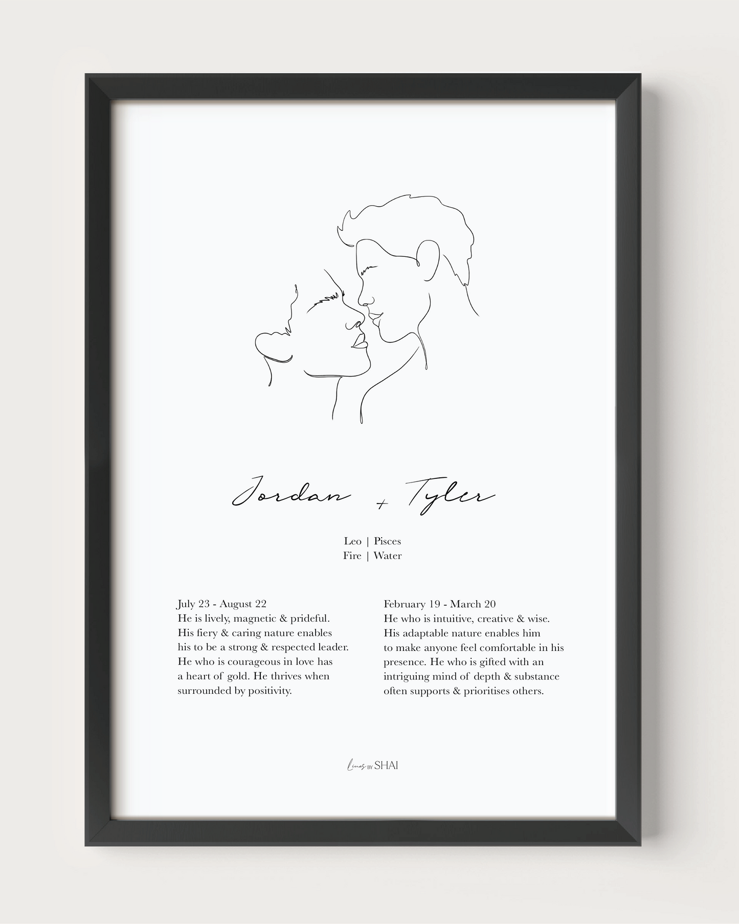 Couple Zodiac Print