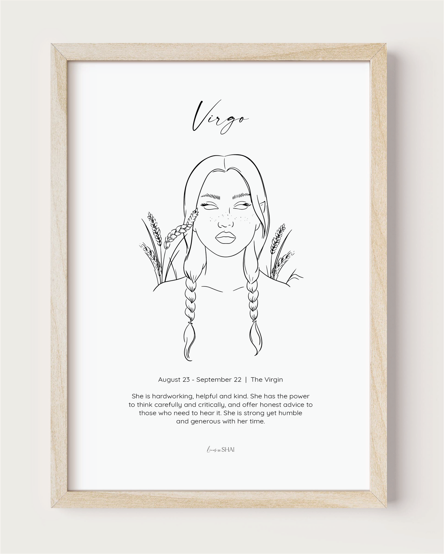 Digital Woman Zodiac Print