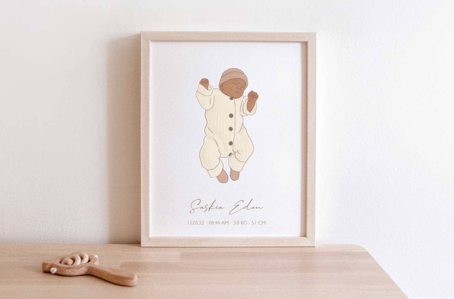 Custom Baby Birth Print - Colour