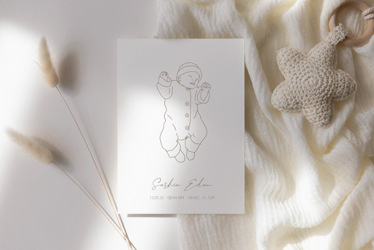 Custom Baby Birth Print - Line